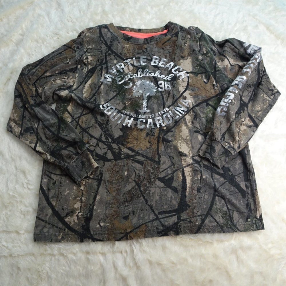 US Vintage Myrtle Beach, SC Camo L/S Shirt X-Large